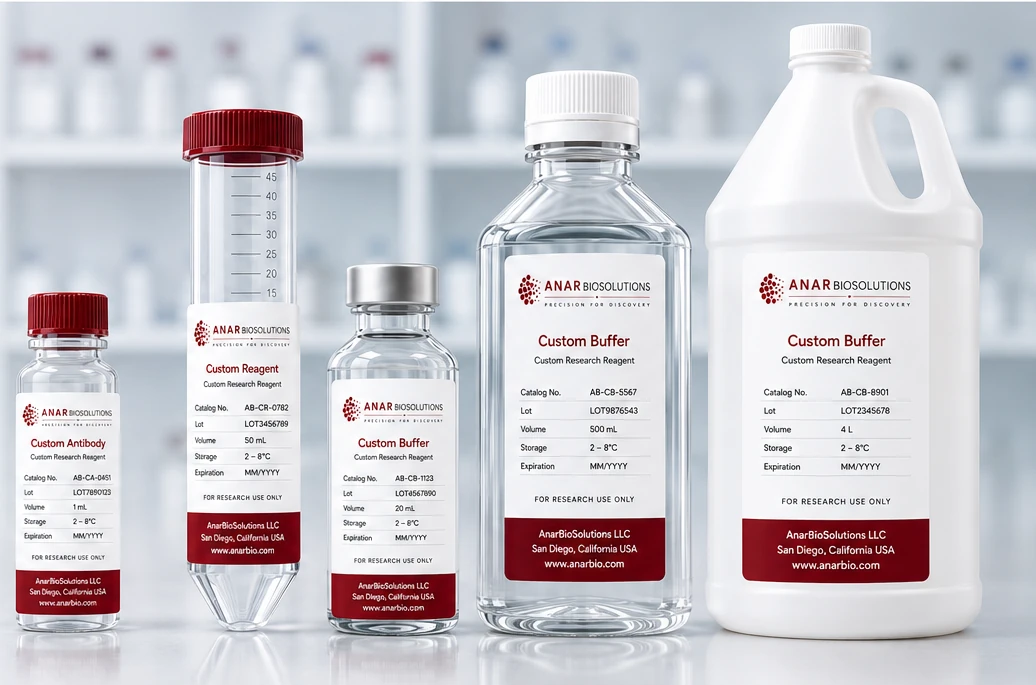 Range of AnarBioSolutions custom buffer and reagent container formats